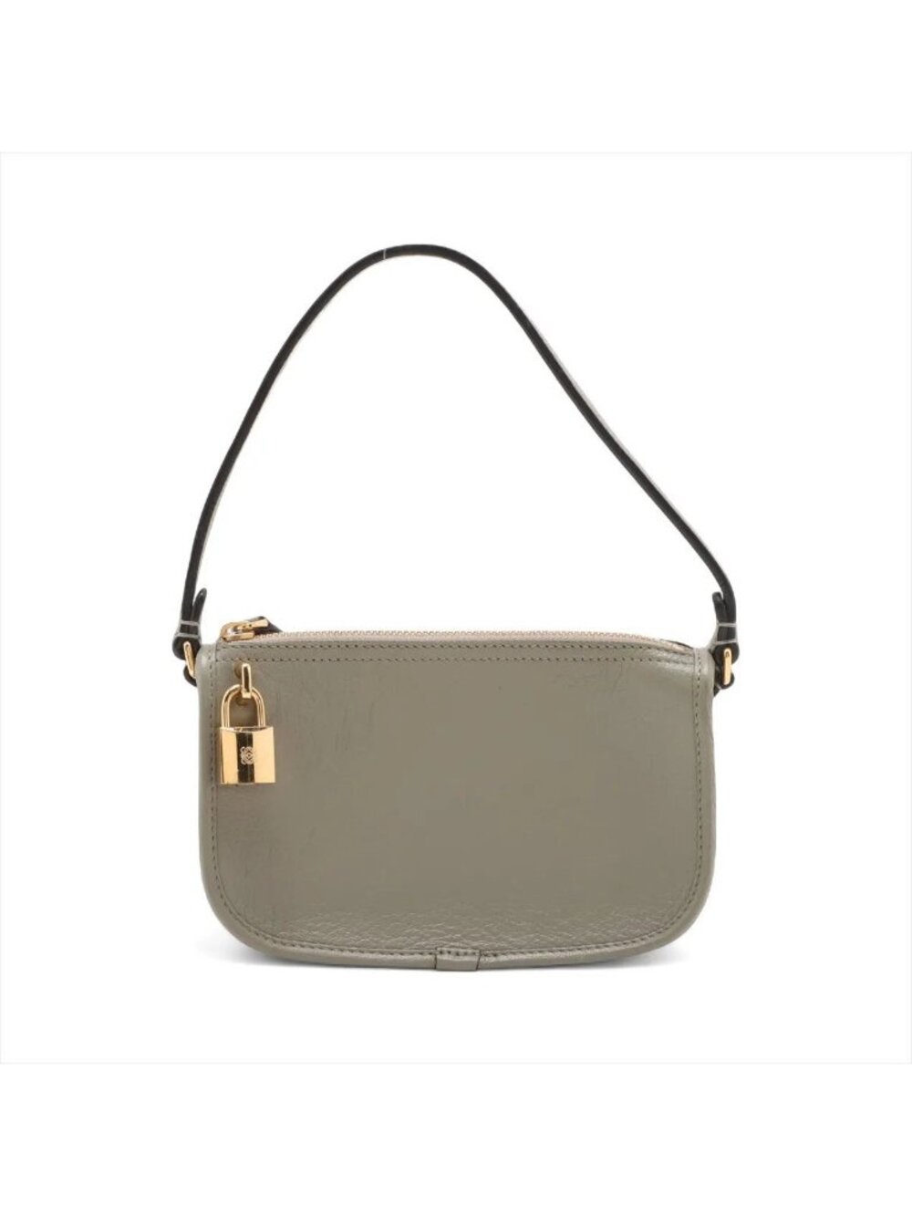 Loewe Pouch Leather Handbag Small Gray